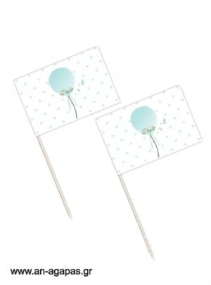 Toothpick  flags  Balloon  Blue 