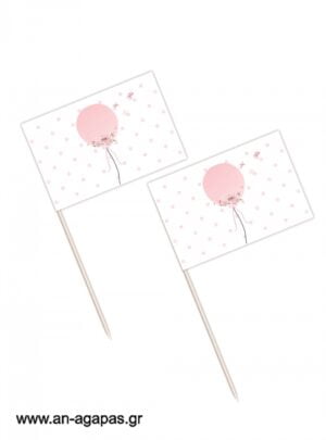 Toothpick  flags  Balloon  Pink