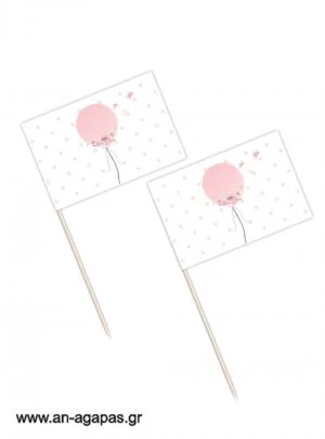 Toothpick  flags  Balloon  Pink