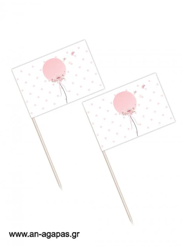 Toothpick  flags  Balloon  Pink