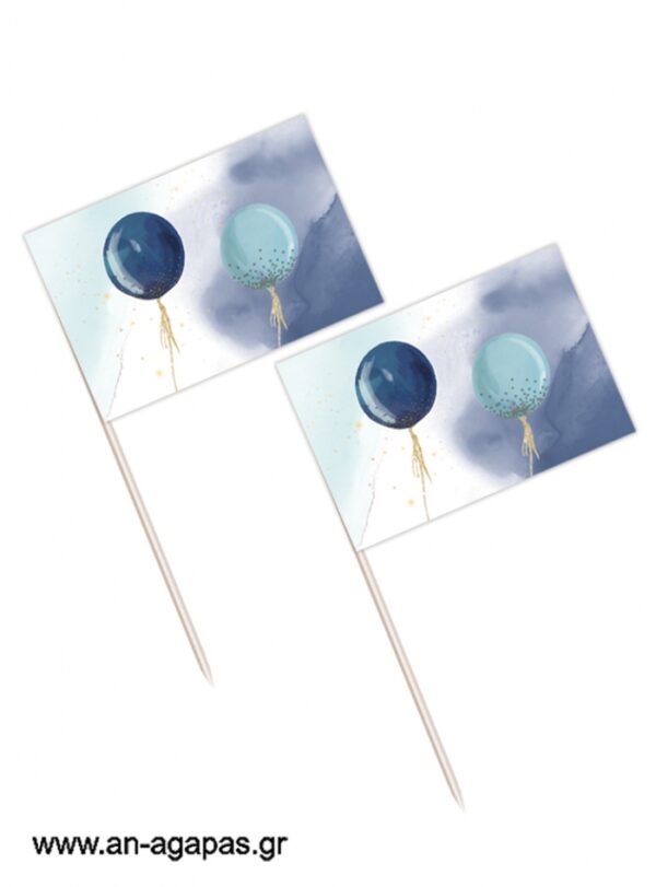 Toothpick flags Blue Balloons