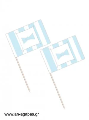 Toothpick  flags  Blue  Dots  &  Stripes 