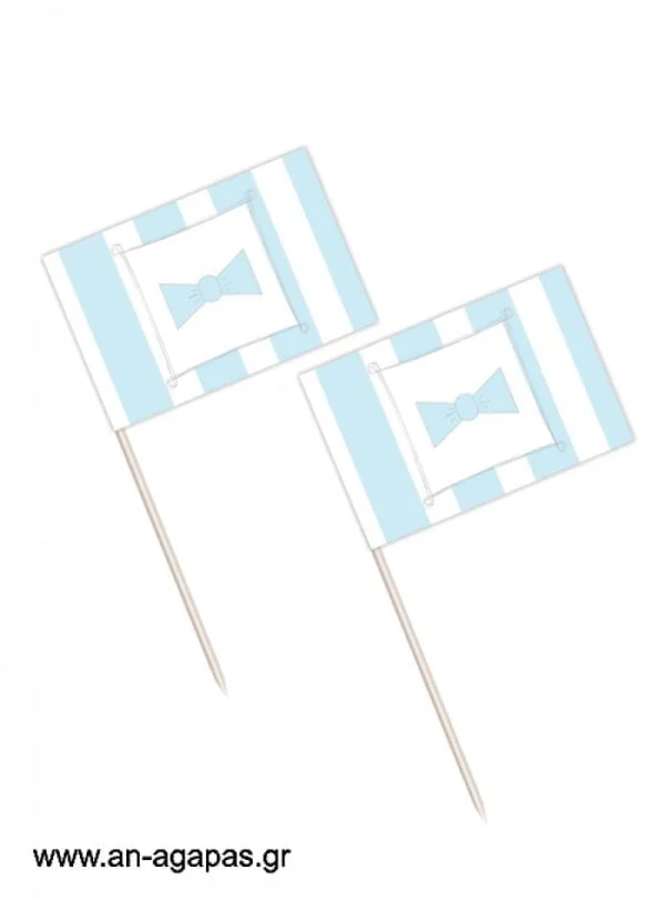 Toothpick  flags  Blue  Dots  &  Stripes