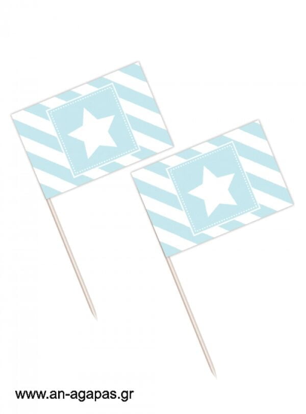 Toothpick  flags  Blue  Star