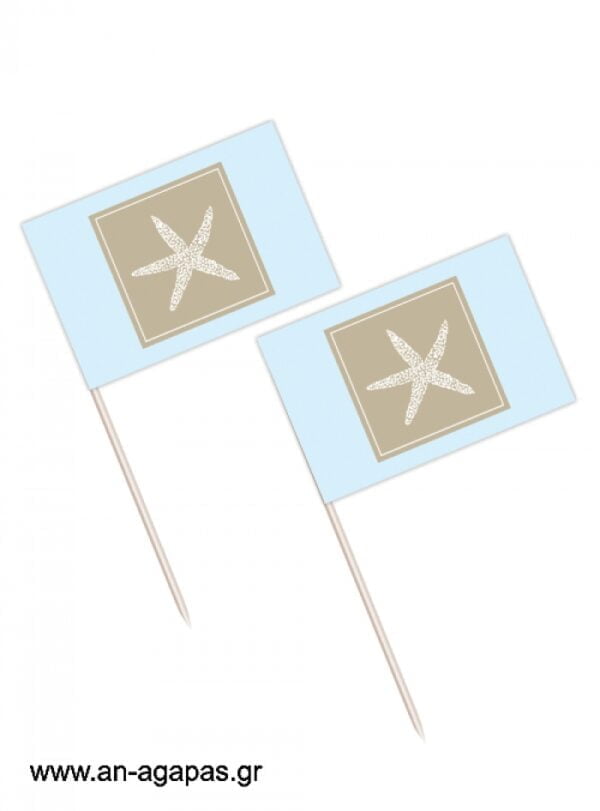 Toothpick  flags  Blue  Starfish