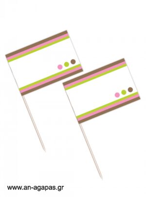 Toothpick  flags  Bold  Dots  Girl