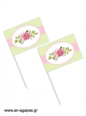 Toothpick  flags  Bouquetin  Green