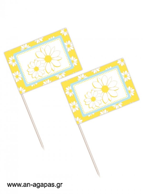 Toothpick  flags  Daisy  Bloom
