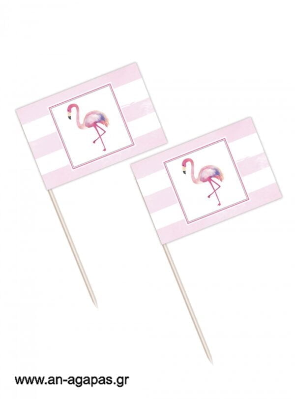 Toothpick  flags  Flamingo