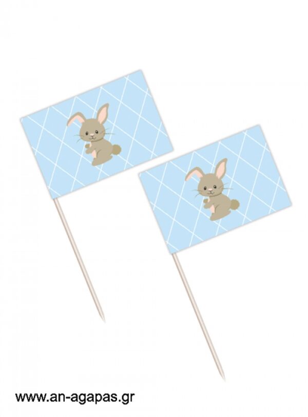 Toothpick  flags  Funny  Bunny  Boy