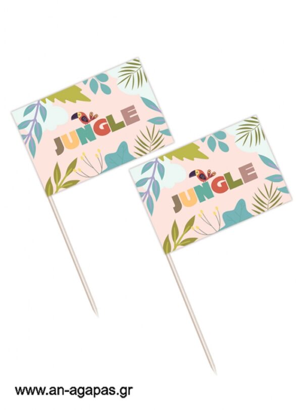 Toothpick flags Girl Jungle Fiesta