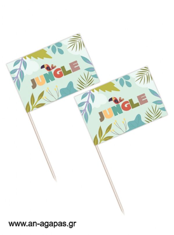 Toothpick flags Jungle Fiesta