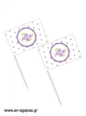 Toothpick  flags  Lavender  Blossom