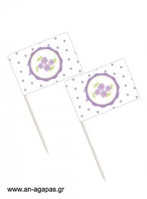 Toothpick  flags  Lavender  Blossom 