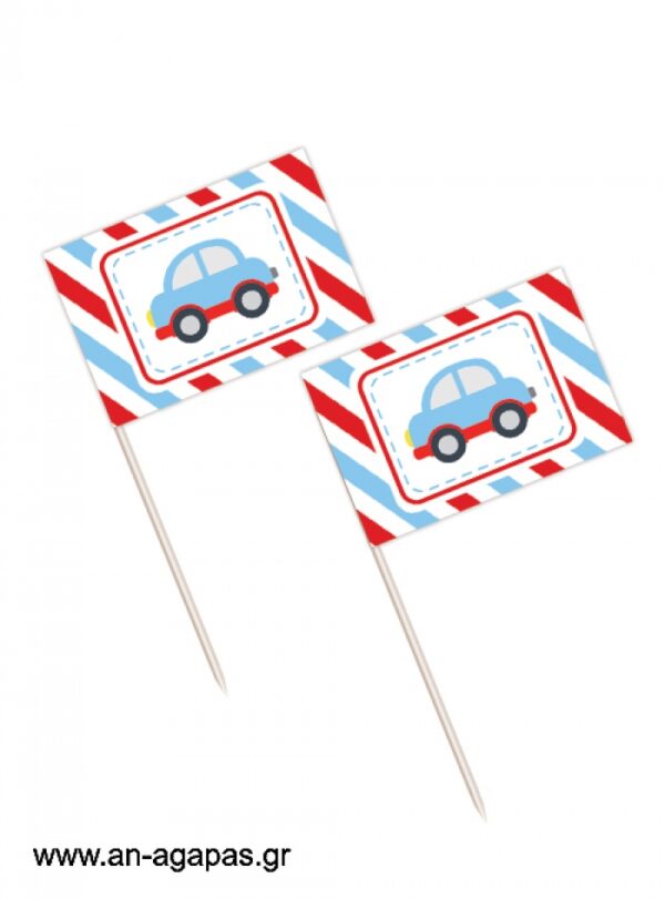 Toothpick  flags  Little  Cars