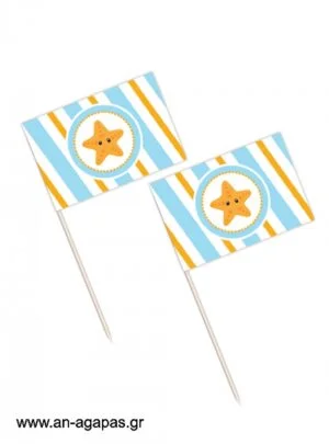 Toothpick  flags  Little  Starfish 