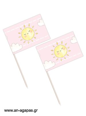 Toothpick flags Little miss Sunshine