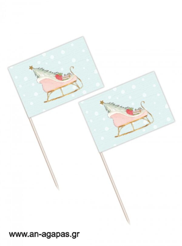 Toothpick flags Mint Sleight Christmas