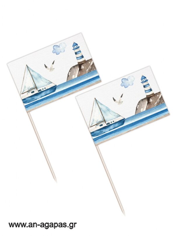 Toothpick flags Nautical Landscape