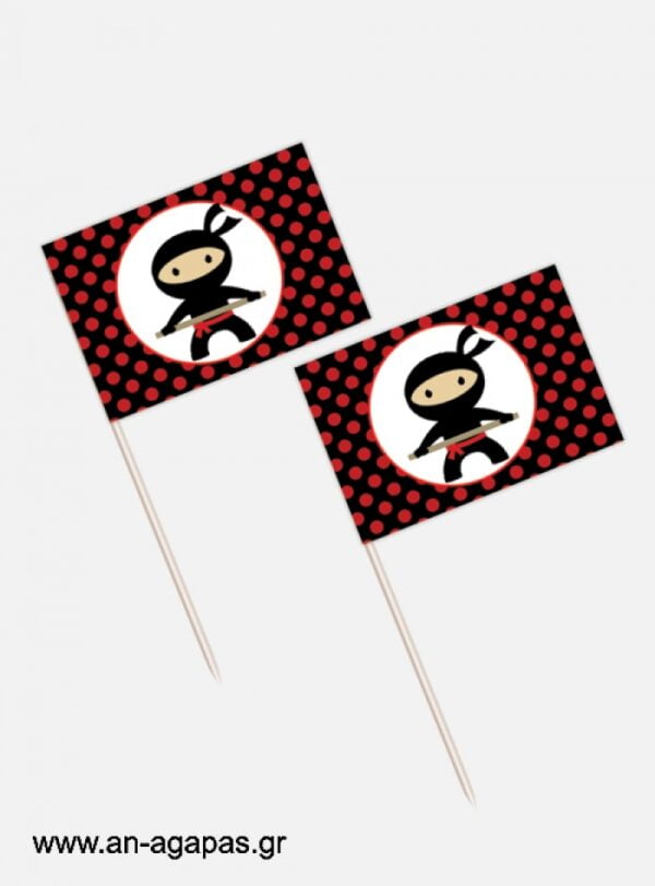Toothpick  flags  Ninja  Boys