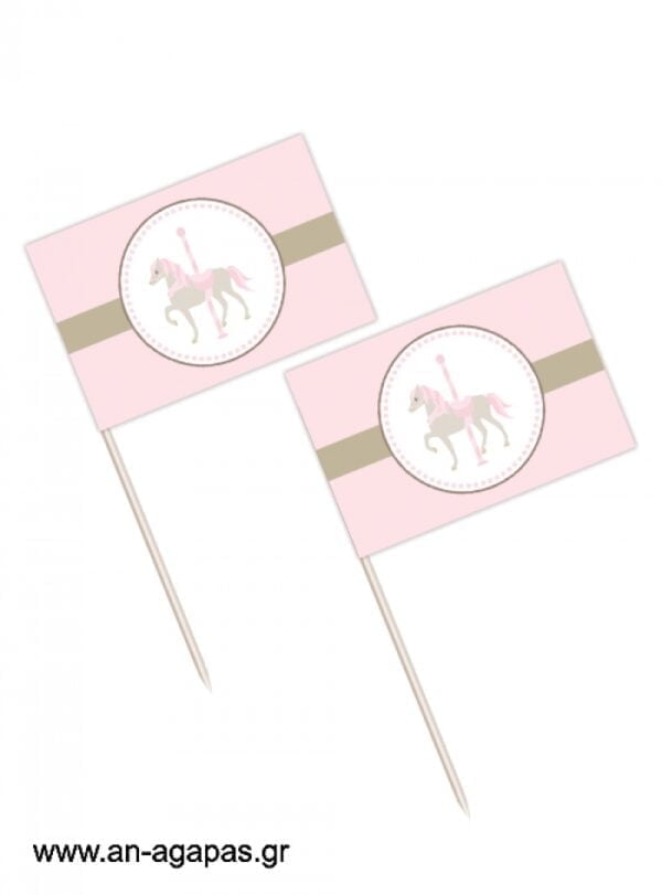 Toothpick  flags  Pink  Carousel