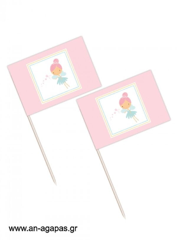 Toothpick  flags  Pink  Fairy