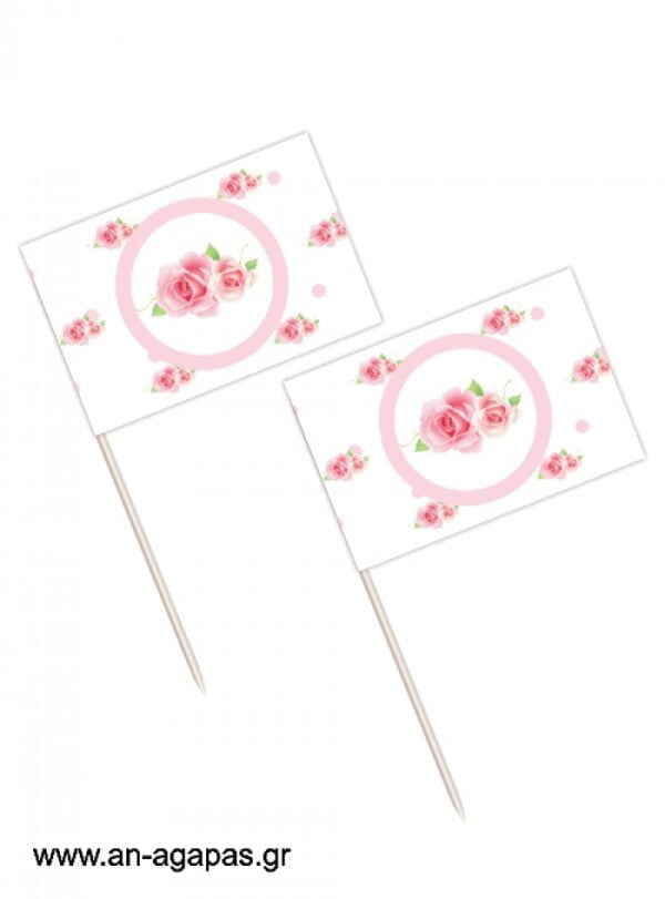 Toothpick  flags  Pretty  Roses