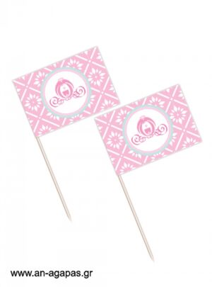 Toothpick  flags  Princess  Carriage