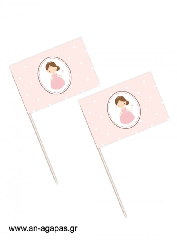 Toothpick  flags  Princess  In  Pink
