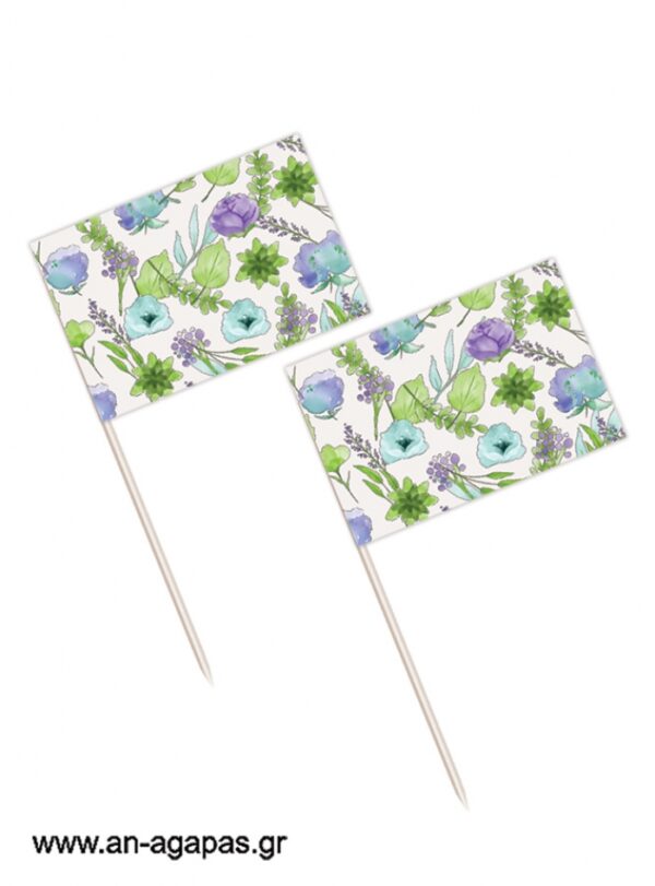 Toothpick flags Purple Blossom