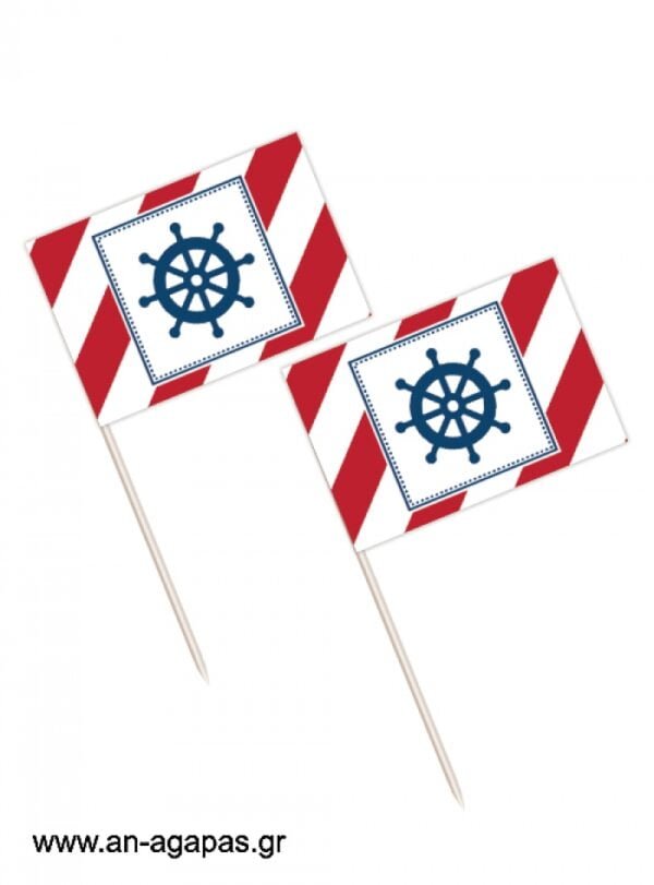Toothpick  flags  Red  Nautical