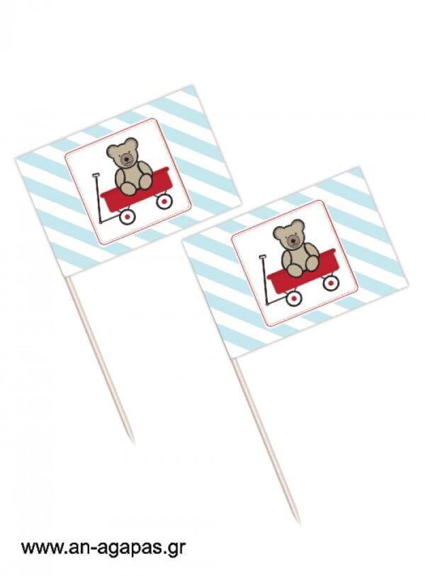 Toothpick  flags  Red  Wagon