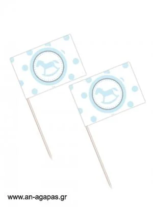 Toothpick  flags  Rocking  Horse  Boy 