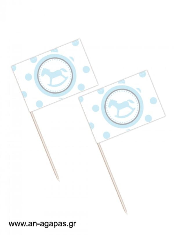 Toothpick  flags  Rocking  Horse  Boy