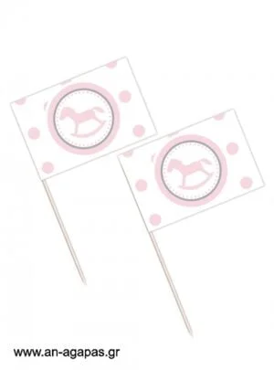 Toothpick  flags  Rocking  Horse  Girl 