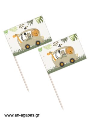 Toothpick flags Safari
