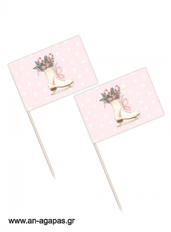 Toothpick flags Skate Girl Christmas