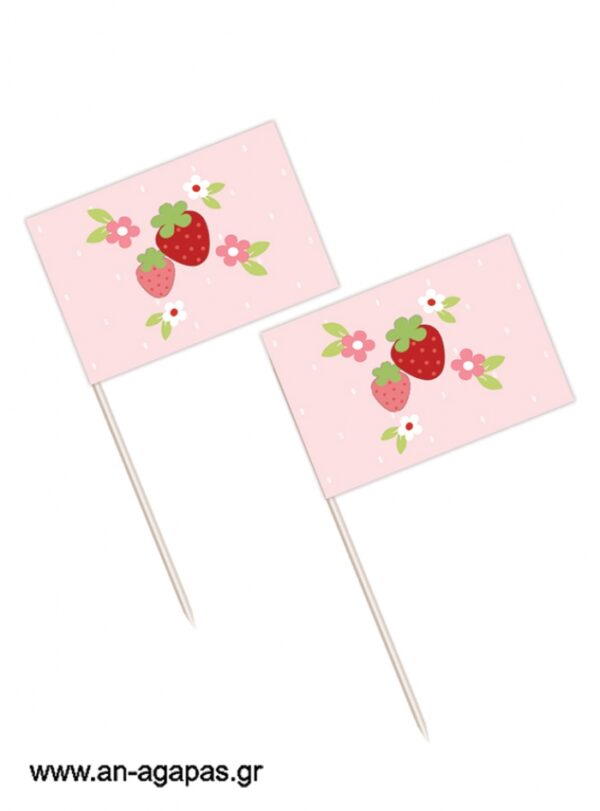 Toothpick flags Strawberry