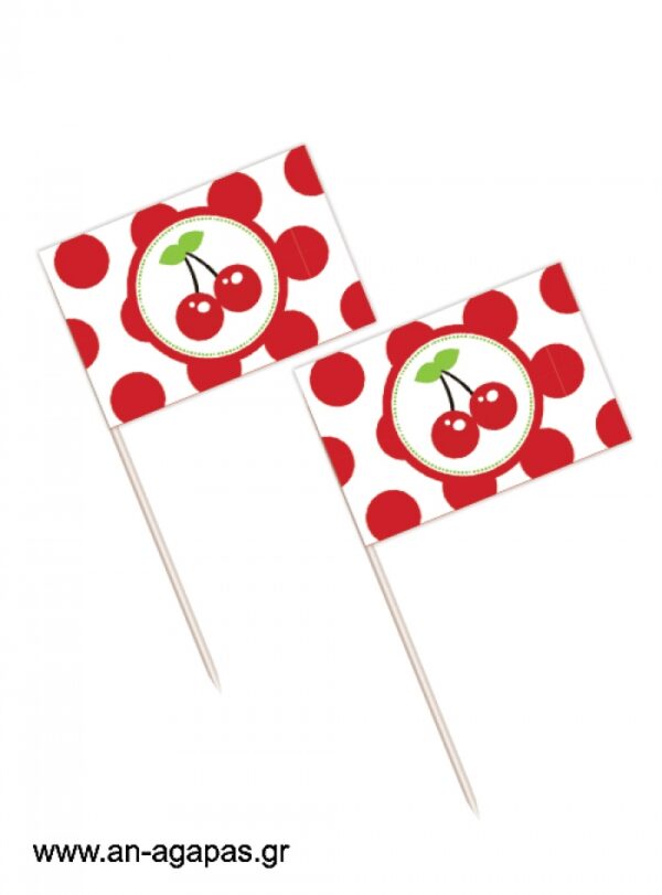 Toothpick  flags  Sweet  Cherry