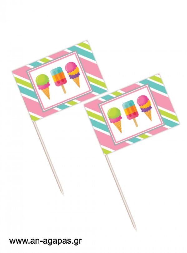Toothpick  flags  Sweet  Ice  Creams