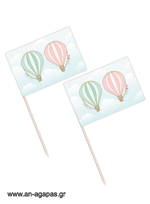 Toothpick flags Twin Hotair Balloons