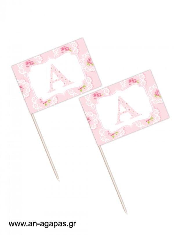 Toothpick  flags  Vintage  Roses