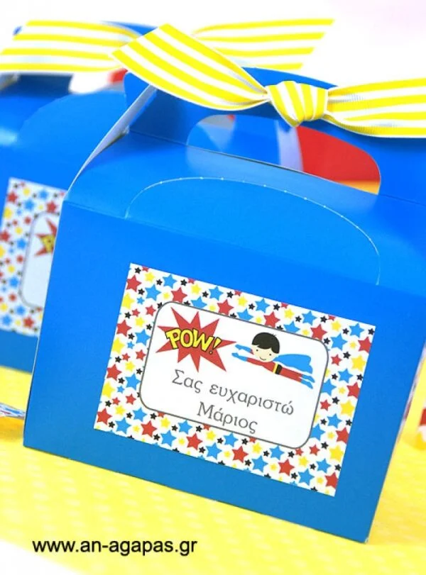 Treat Box Label Super Boy