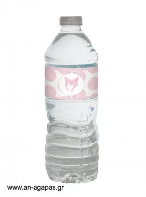 Water  Label  Bow  Pink  (12τμχ) 