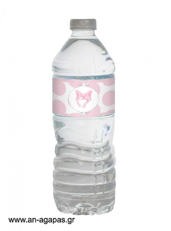 Water  Label  Bow  Pink  (12τμχ)