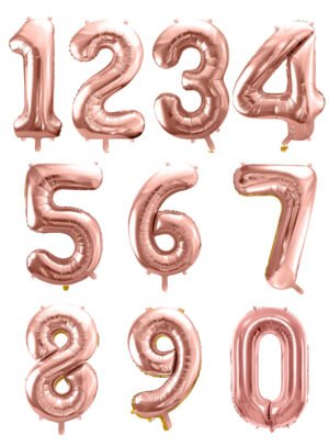 Μπαλλόνια Αριθμοί Ροζ Χρυσό