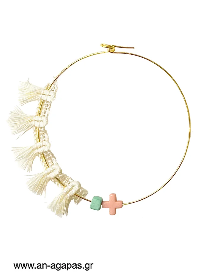 Μαρτυρικό βραχιόλι εκρού κρόσια