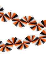 Γιρλάντα Black & Orange Stripe Honeycomb