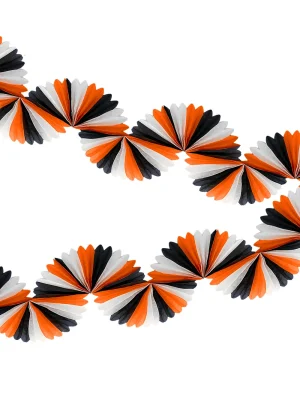 Γιρλάντα Black & Orange Stripe Honeycomb