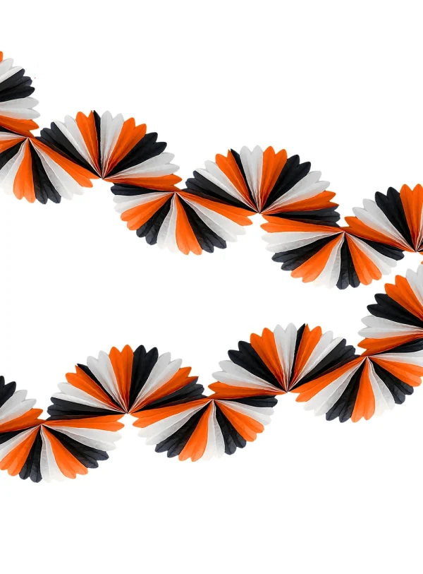 Γιρλάντα Black & Orange Stripe Honeycomb